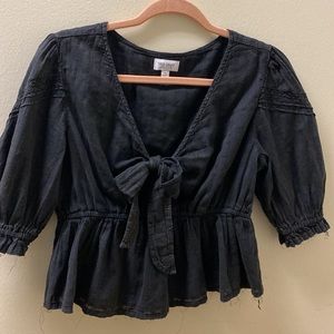 Blue Spero Cropped Top